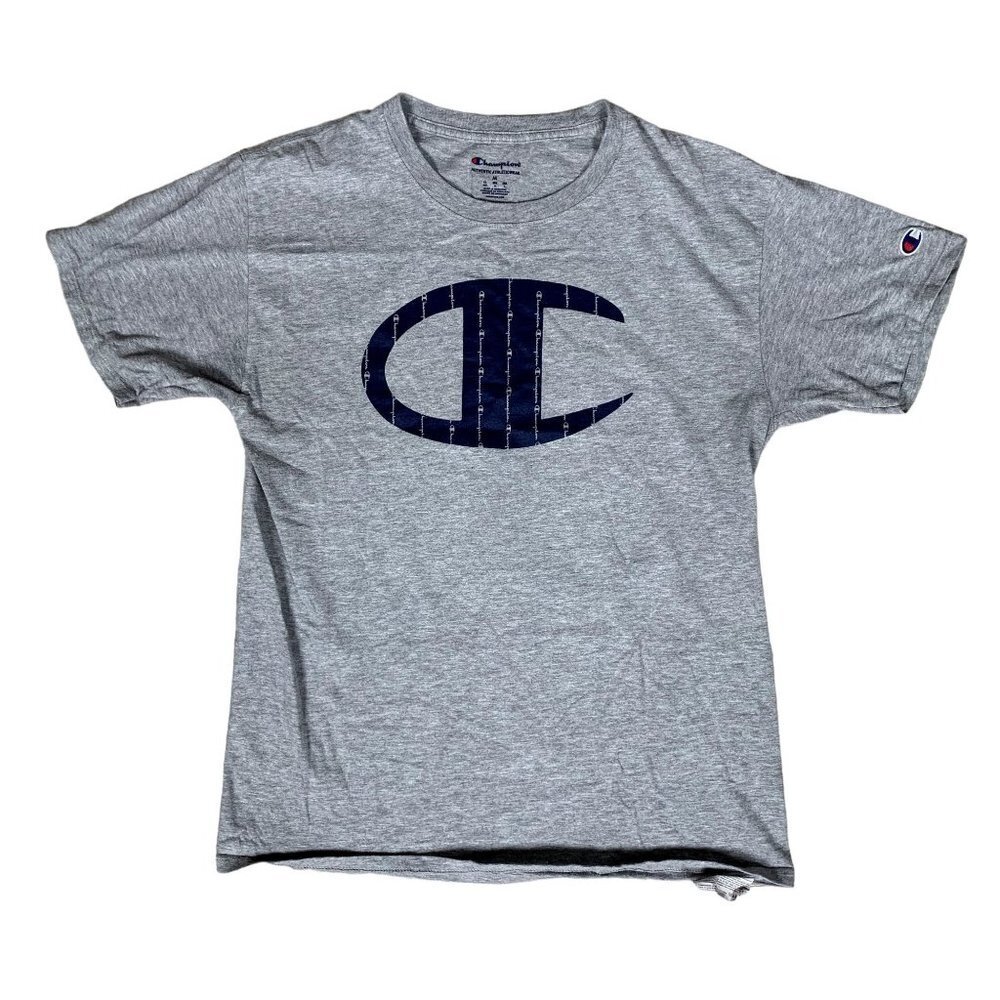Champion Logo Grey T-Shirt Size Medium